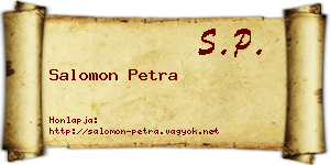 Salomon Petra névjegykártya